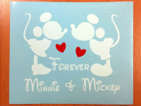Mickey and Minnie Mouse Forever Die Cut Decals Stickers Vinyl Self Adhesive