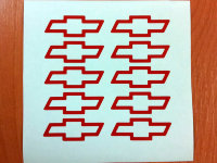 Emblem Chevy Bow Tie Die Cut Decals Stickers Vinyl Self Adhesive Logo