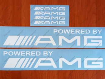 Powered by AMG Mercedes Benz Sport Racing Decal sticker emblem logo