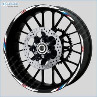 BMW  Motorrad Motorsport Motorcycle Wheel Rim Laminated Stripes Decal HP4