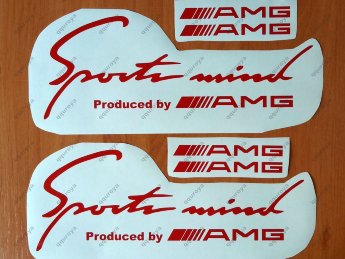 Sports Mind Produced by AMG Mercedes Benz clk63 Decal Sticker Emblem Logo