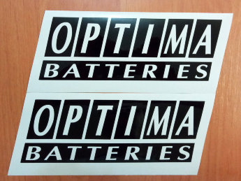  OPTIMA BATTERIES Car RACING Auto Die Cut Decals Stickers Vinyl Emblem Logo