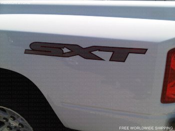 SXT Decal Stickers DODGE TRUCK FENDER SET 2009 2012 Vinyl  All of our graphics are machine cut from premium quality vinyl. Our graphics are sent with detailed fitting instructions.