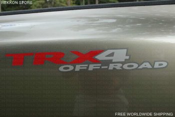 2X Dodge TRX4 OFFROAD TRUCK 4x4 Decals Sticker DAKOTA  Decals made from high quality material, self-adhesive and removable.