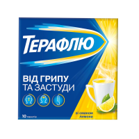 TheraFlu flu and cold powder, 10 sachets Терафлю порошок от гриппа и простуды, 10 пакетиков
