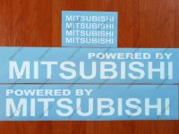 Powered by MITSUBISHI Sport Racing Decal Sticker Emblem Logo