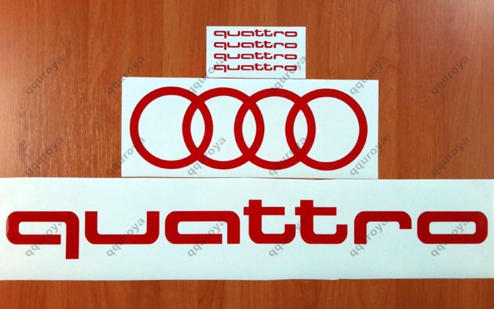 QUATTRO RINGS AUDI A4 A6 A8 RS3 RS4 Q5 Line Racing Decal Sticker