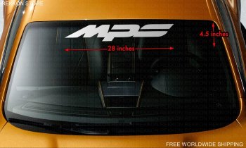 MPS MAZDASPEED 3/6 Windshield Banner Vinyl Fit Mazda Premium Decal Sticker Logo Big waterproof decal, sticker on your windshield. Made from premium quality vinyl.