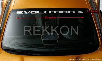 Stripe decal For Mitsubishi evolution X EVO 10 WRC Windshield Banner Vinyl Decal Sticker