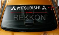 Banner Mitsubishi DIAMOND Logo 2 Premium Windshield Vinyl Decal Sticker