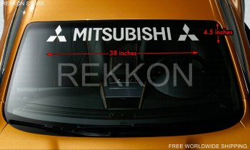 Banner Mitsubishi DIAMOND Logo 2 Premium Windshield Vinyl Decal Sticker All of our graphics are machine cut from premium quality vinyl. Our graphics are sent with detailed fitting instructions.