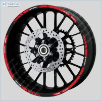 SUZUKI GSX R1000  Racing Laminated Wheel Decals Rim Stickers Stripes Set