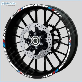BMW S1000RR Motorcycle Wheel Rim Decals Stickers Stripes HP4 Motorrad Motorsport
