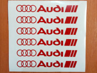 AUDI Kit Set Decals Stickers Wheels Car Auto Die Cut Vinyl Self Adhesive