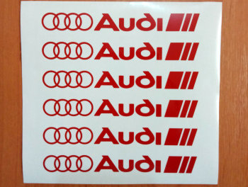 AUDI Kit Set Decals Stickers Wheels Car Auto Die Cut Vinyl Self Adhesive 