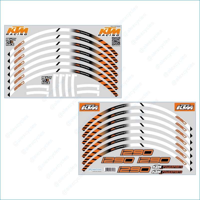 KTM 1290 Super Duke R Wheel Decals – Laminated Rim Stripes Stickers (Made In UK)