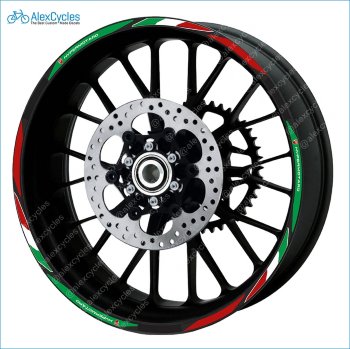 Ducati Corse Hypermotard Motorcycle Wheel Rim Laminated Decals Stickers Stripes