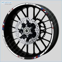 BMW F800R Motorsport Motorrad Motorcycle Wheel Rim Decals Stickers Stripes