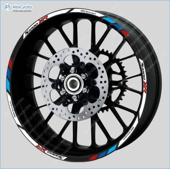 BMW HP4 Motorrad Motorcycle Racing Equipment Wheel Rim Decals Stickers Stripes Motorsport