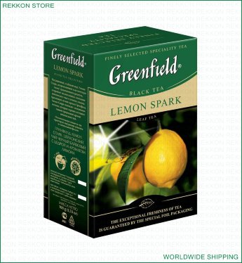Greenfield Classic Collection Lemon Spark Black Flavoured Leaf Tea Box