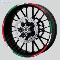 Aprilia RSV4 Racing Motorcycle Wheel Rim Laminated Decals Stickers Stripes