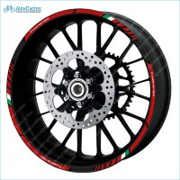 Ducati Corse Monster Motorcycle Wheel Rim Laminated Decals Stickers Stripes