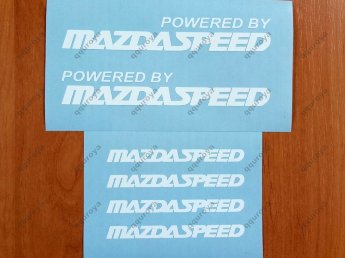 Powered by MAZDASPEED Mazda RACING RX8 Decal Sticker Emblem Logo