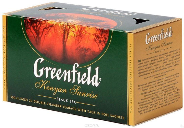 Greenfield Kenyan Sunrise Black Tea Bags 25pcs