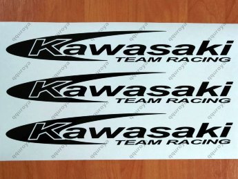 Kawasaki Team Racing 12" Sticker Decal Motorcycle Window Tank Wheel Bike