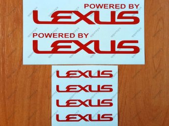 Powered by LEXUS Sport Racing Decal Sticker Emblem Logo Window Pair