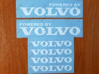 Powered by VOLVO Sport Racing Decal Sticker Window Emblem Logo