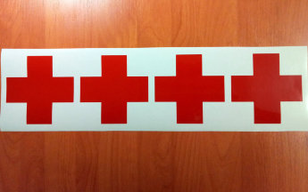 CROSS First Aid Icon Die Cut Decals Stickers Vinyl Self Adhesive