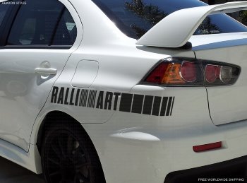 Mitsubishi Evo Lancer Vinyl Decal Sticker Ralli Art Racing Sports 4x4 Car    Manufactured using top quality materials. Easy to apply and remove without damage or sticky residues.