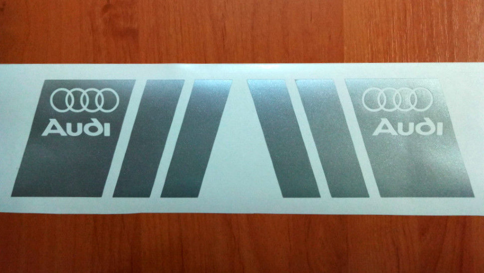 x2 AUDI Car Auto Door Fender Window Hood Bumper Die Cut Decals Vinyl Stickers