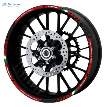 Agusta Corse Rivale Motorcycle Laminated Wheel Rim Decals Stickers Stripes Kit