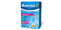 Acetal C powder for oral solution 600 mg in 3 g sachets 10 pcs. Ацетал С порошок для орального раствора по 600 мг в пакетах по 3 г 10 шт