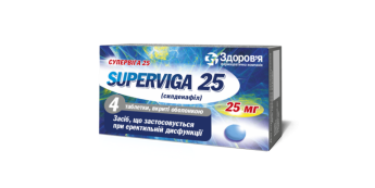 Superviga 25 film-coated tablets 25 mg blister 4 pcs Супервига 25 таблетки покрытые оболочкой по 25 мг блистер 4 шт