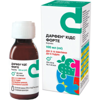 Darfen Kids Forte oral suspension 200 mg/5 ml bottle 100 ml Дарфен Кидс Форте суспензия оральная 200 мг/5 мл флакон 100 мл