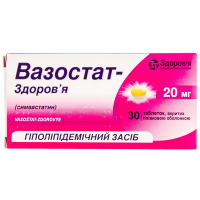 Vasostat film-coated tablets 20 mg 30 pcs Вазостат таблетки покрытые пленочной оболочкой по 20 мг 30 шт