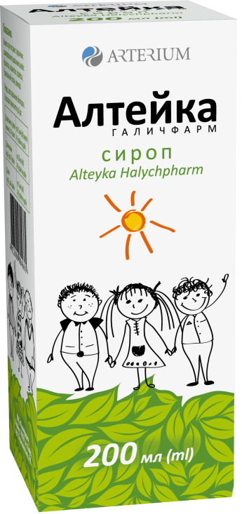 Alteika Halychfarm syrup bottle 200 ml Алтейка Галичфарм сироп флакон 200 мл