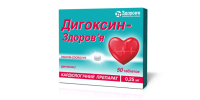 Digoksin-Zdorovye tablets 0.25 mg blister 50 pcs Дигоксин-Здоровье таблетки по 0,25 мг блистер 50 шт