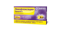 Levofloxacin-Health film-coated tablets 500 mg blister 10 pcs Левофлоксацин-Здоровье таблетки покрытые оболочкой по 500 мг блистер 10 шт