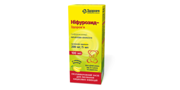 Nifuroside-Zdorovye oral suspension 200mg/5ml bottle 100ml Нифурозид-Здоровье суспензия оральная 200мг/5мл флакон 100мл GENERAL CHARACTERISTICS
Intestinal Antiinfectives. Nifuroxazide. ATC Code A07A X03.

Indications to Use:
Acute diarrhea of ​​infectious etiology.