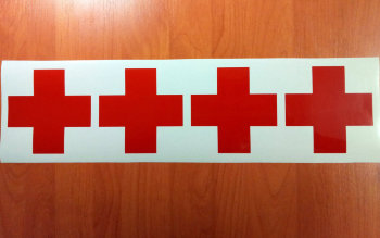CROSS First Aid Icon Die Cut Decals Stickers Vinyl Self Adhesive 
